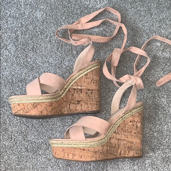 ASOS Tambourine Tie Leg Wedges - Picture 7 of 7